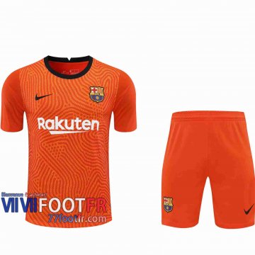 77footfr Maillots foot Barcelone Gardiens de but Orange 2020 2021