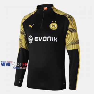 Nouveaux Top Qualité Sweatshirt Foot Dortmund Noir/Jaune 2019-2020