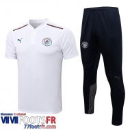 Polo foot Manchester City blanche Homme 2021 2022 PL258