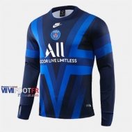 Nouveau Retro Sweatshirt Foot Paris PSG Bleu 2019-2020