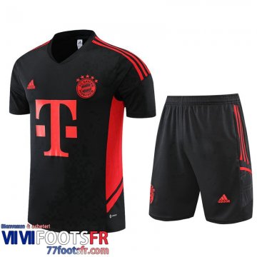 Survetement T Shirt Bayern Munich noir Homme 2022 2023 TG682