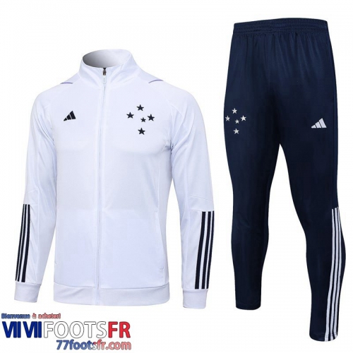 Veste Foot Cruzeiro Blanc Homme 2023 2024 JK708