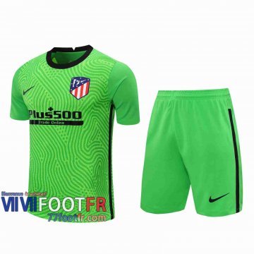 77footfr Maillots foot Atletico Madrid Gardiens de but green 2020 2021