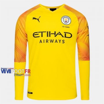 Nouveau Flocage Maillot Foot Manchester City Manche Longue Homme Third 2019-2020 Personnalise :77Footfr