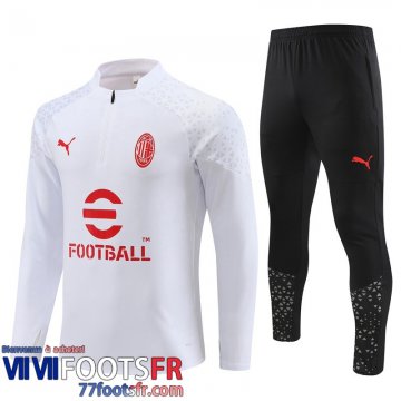 Survetement de Foot AC Milan Blanc Homme 2023 2024 TG914