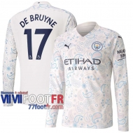 77footfr Manchester City Maillot de foot De Bruyne #17 Third Manches longues 20-21