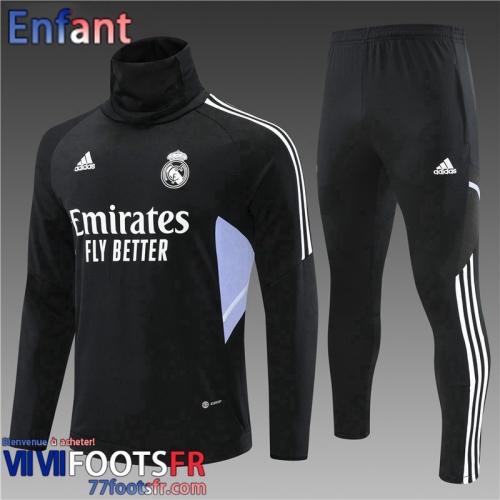 KIT: Survetement de Foot Real Madrid Noir Enfant 2022 2023 TK407