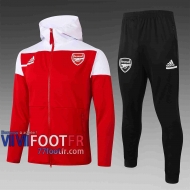 77footfr Arsenal Veste foot - Sweat a Capuche rouge 20-21 F279