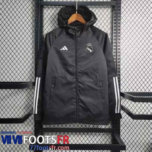 Coupe Vent Real Madrid noir Homme 2023 2024 WK551