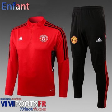 KIT: Survetement de Foot Manchester United rouge Enfant 2022 2023 TK473