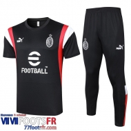Survetement T Shirt AC Milan noir Homme 2023 2024 A126