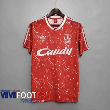 77footfr Retro Maillots foot 89 91 Liverpool Domicile