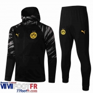 Veste Foot - Sweat a Capuche Dortmund BVB noir 21-22 JK28