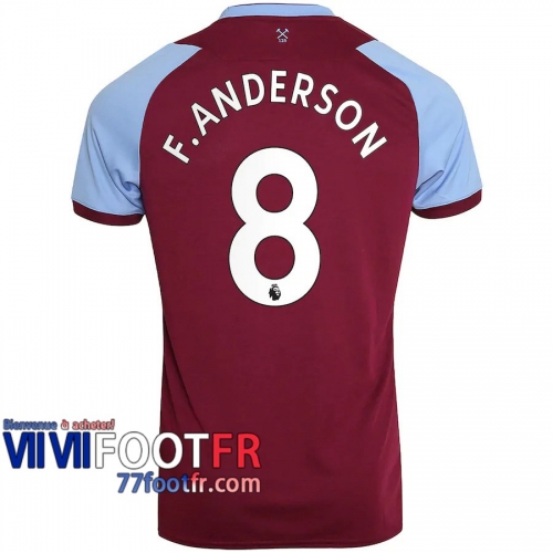 Maillot de foot West Ham United F.Anderson #8 Domicile Enfantes 20-21