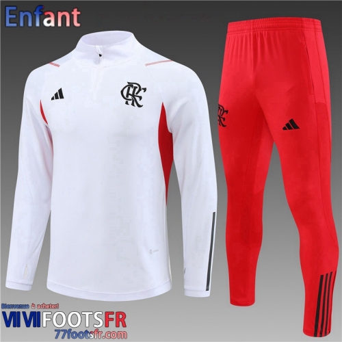 Survetement de Foot Flamengo Blanc Enfant 2023 2024 TK572