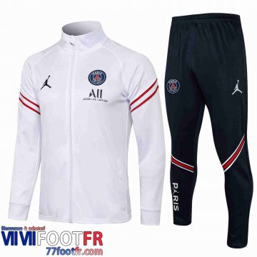 Veste Foot PSG blanc 21-22 JK05