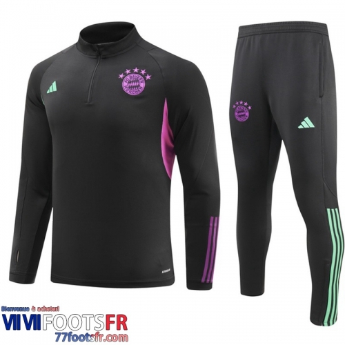 Survetement de Foot Bayern Munich noir Homme 2023 2024 A78