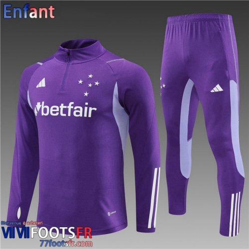 Survetement de Foot Cruzeiro Violet Enfant 2023 2024 TK618