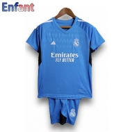 Maillot De Foot Real Madrid Gardiens De But Enfant 2023 2024 MK48-2