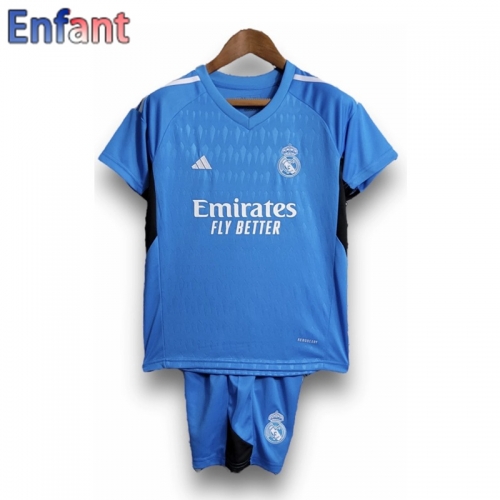 Maillot De Foot Real Madrid Gardiens De But Enfant 2023 2024 MK48-2