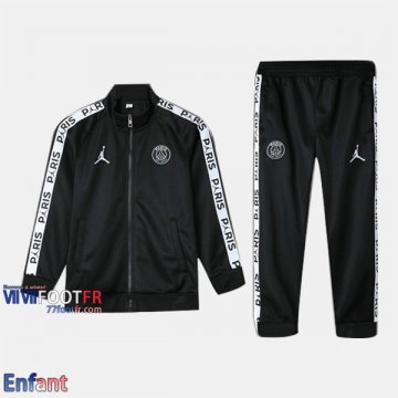 Promo: Ensemble Veste Survetement PSG Paris Enfant Jordan Noir 2019/2020 Retro