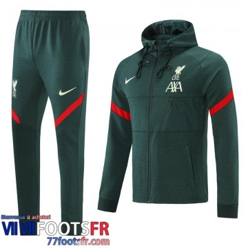 Veste Foot - Sweat A Capuche Liverpool vert Homme 21 22 JK229