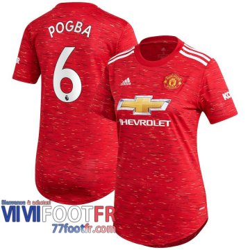 Maillot de foot Manchester United Paul Pogba #6 Domicile Femme 2020 2021