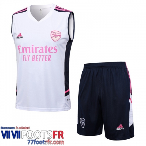 Survetement Sans manches Arsenal Blanc Homme 2023 2024 TG877