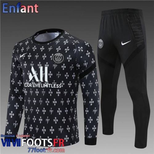 Survetement de Foot PSG noir Enfant 21 22 TK186