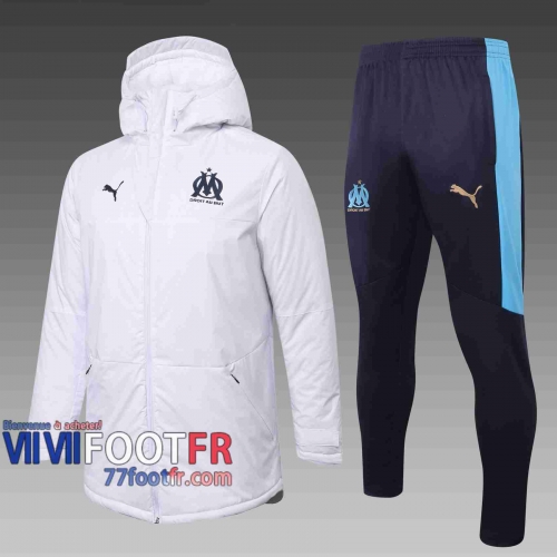 77footfr Veste - Doudoune Foot Olympique Marsiglia blanc 2020 2021 C36