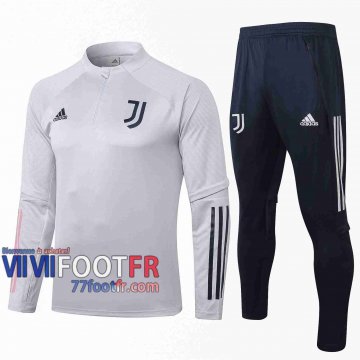 77footfr Juventus Survetement Foot Enfant Gris clair 20-21 E478