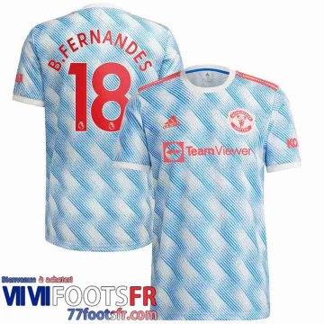 Maillot De Foot Manchester United Extérieur Homme 21 22 # B.Fernandes 18