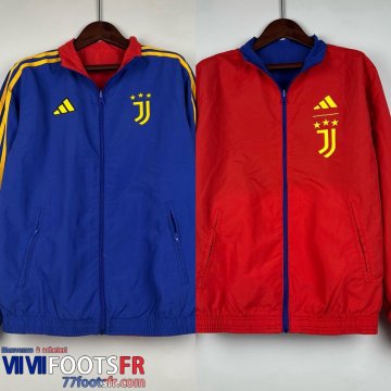 Coupe Vent Reversible Juventus blue red Homme 2023 2024 D118 Coupe Vent Reversible Juventus blue red Homme 2023 2024 D118