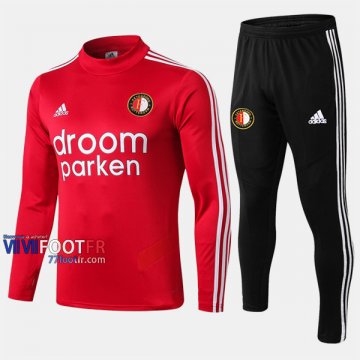 Meilleur Ensemble Survetement Foot Feyenoord Rotterdam Rouge Coton 2019/2020 Nouveau