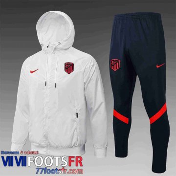 Coupe Vent - Sweat a Capuche Atletico Madrid blanc Homme 21 22 WK39