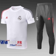 T-shirt de foot Real Madrid 2020 2021 Blanc C518#