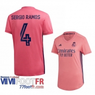 Maillot de foot Real Madrid Sergio Ramos #4 Exterieur Femme 2020 2021