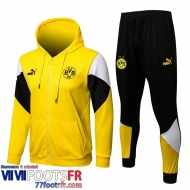 Veste Foot - Sweat A Capuche Dortmund jaune Homme 2021 2022 JK180