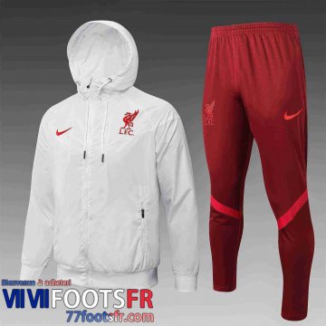Coupe Vent - Sweat a Capuche Liverpool blanc Homme 21 22 WK38