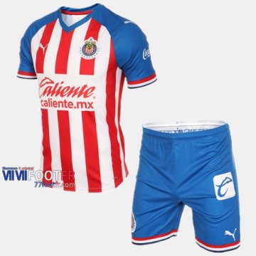 Ensemble Maillot Cd Guadalajara Enfant Domicile 2019-2020 Personnalisé :77Footfr