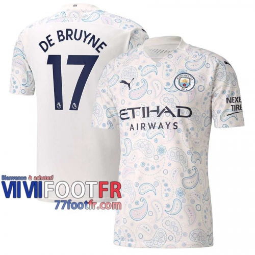 77footfr Manchester City Maillot de foot De Bruyne #17 Third 20-21