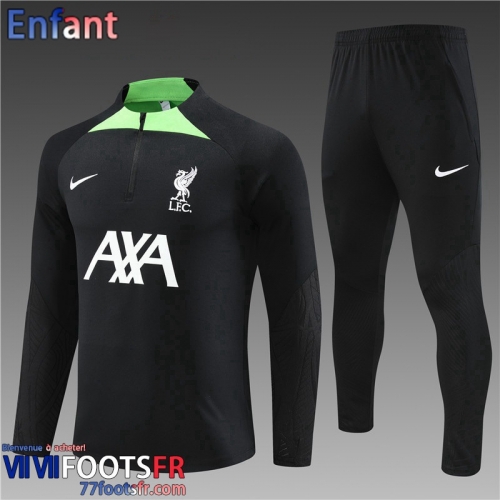 Survetement de Foot Liverpool noir Enfant 2023 2024 TK578