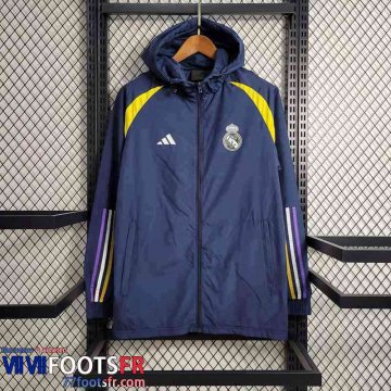 Coupe Vent Real Madrid Navy blue Homme 2023 2024 D80