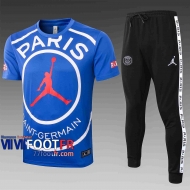 T-shirt de foot Airman 2020 2021 Bleu Grand logo C452#