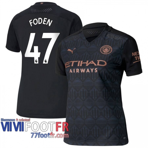 Maillot de foot Manchester City Foden #47 Exterieur Femme 2020 2021