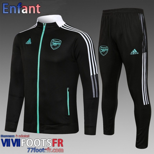 KIT: Veste Foot Arsenal Noir Enfant 2022 2023 TK428