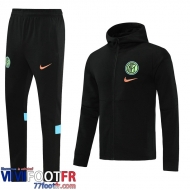 Veste Foot - Sweat a Capuche Inter milan noir 21-22 JK37