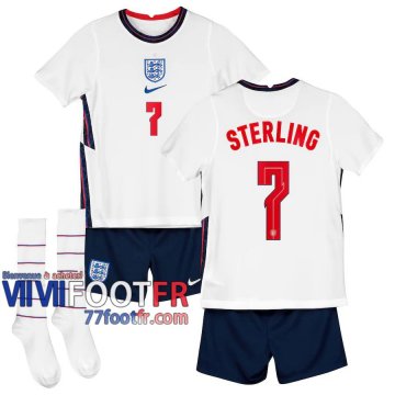 77footfr Angleterre Maillot de foot Sterling #7 Domicile Enfant 20-21