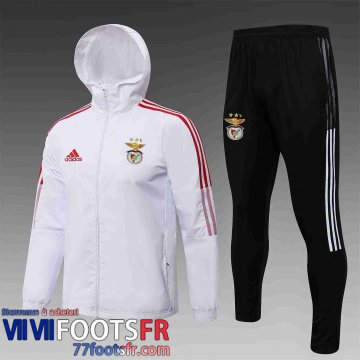 Coupe Vent - Sweat a Capuche Benfica blanc Homme 21 22 WK44