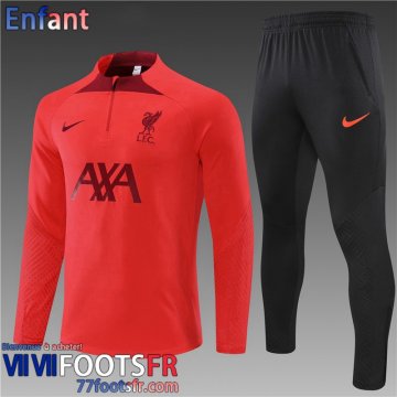 Survetement de Foot Liverpool rouge Enfant 2022 2023 TK309